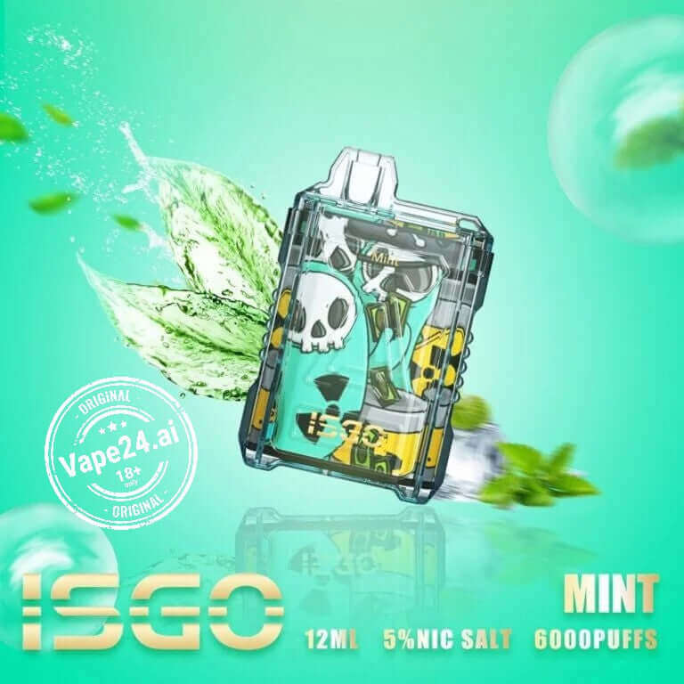 Isgo Drum Box 6000 Puffs Disposable Vape DubaiFLAVOR ::: Mint