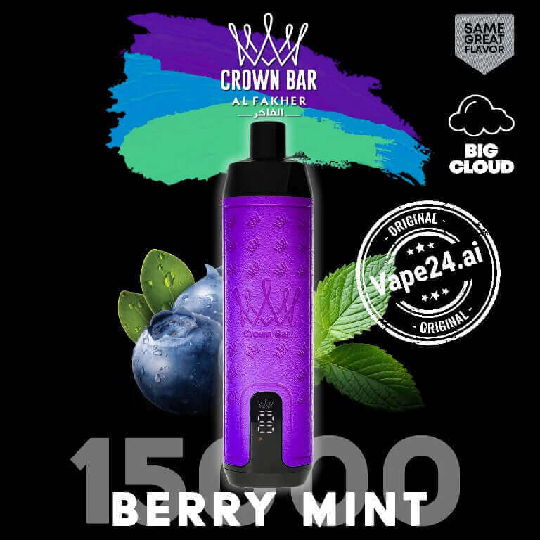 Al Fakher Crown Bar 15000 Disposable Vape in DubaiFLAVOR-: Berry Mint