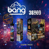 Bang Disposable Vape featuring 36 puffs in Mango Peach flavor with stylish packaging.