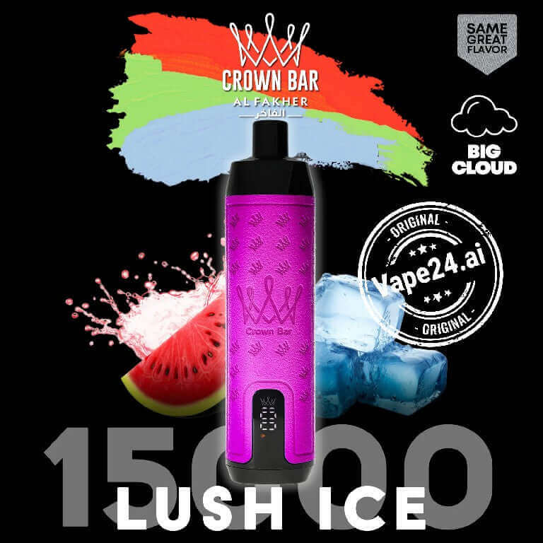 Al Fakher Crown Bar 15000 Disposable Vape in DubaiFLAVOR-: Lush Ice