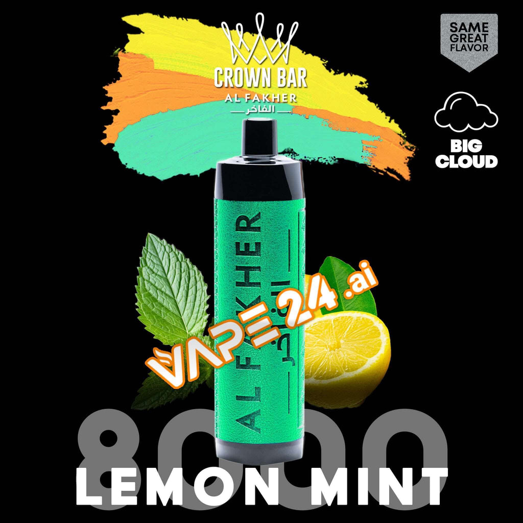 Al Fakher 8000 Puffs Disposable Vape - Buy in DubaiFlavors-: Lemon Mint