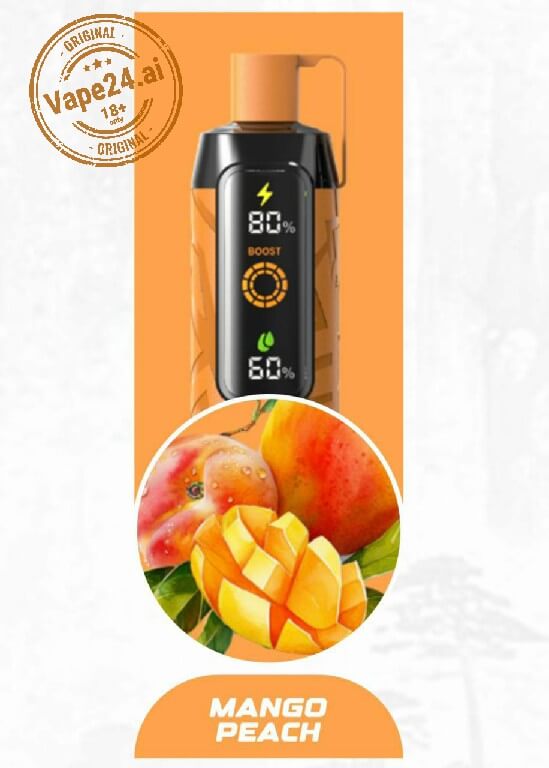 NERD Cloud 20000 Puffs 6mg Disposable Vape in Dubai UAE Flavors ::: Mango Peach