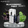 FLONQ MAX S Blackberry Mint 8000 vape device and packaging with blackberries and mint leaves on a dark background.