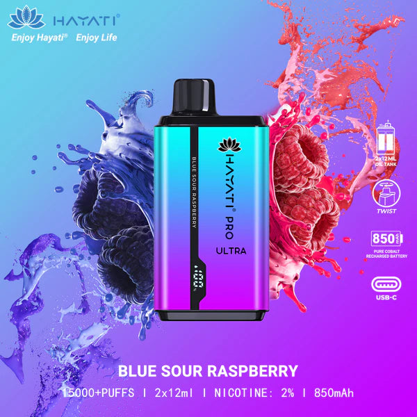 HAYATI Pro Ultra 15000 Puffs Dual Flavor Vape – 2% Nicotine in Dubai