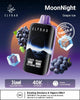 ELFBAR Moon Night disposable vape in Grape Ice flavor with 40,000 puffs and adjustable power features.