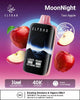ELFBAR Moon Night Two Apple disposable vape, showcasing adjustable power features and eco mode, vibrant design with apples.