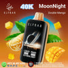 ELFBAR Moon Night 40000 Puffs Disposable Vape featuring Double Mango flavor with vibrant mango graphics.