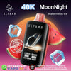 ELFBAR Moon Night 40K Disposable Vape featuring Watermelon Ice flavor with vibrant design and eco-friendly liquid power.