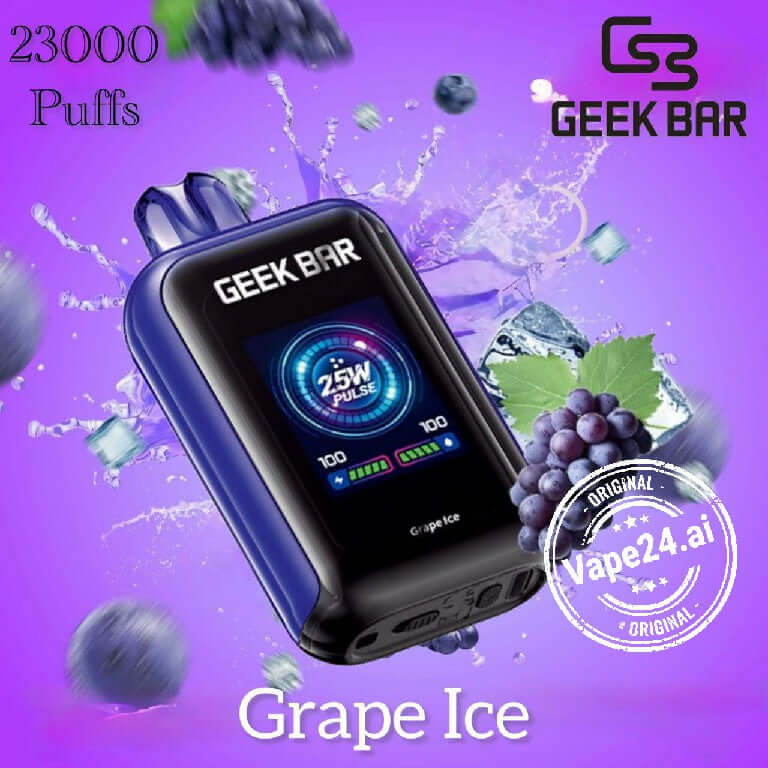 Buy GeekBar Watt 23000 Puffs Disposable Vape Dubai Flavors: Grape Ice