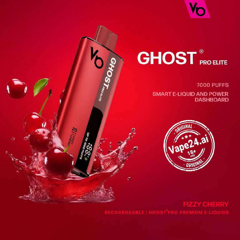 Ghost Pro Elite 7000 Puffs Disposable Vape - Dubai, UAE Flavors ::: Fizzy Cherry