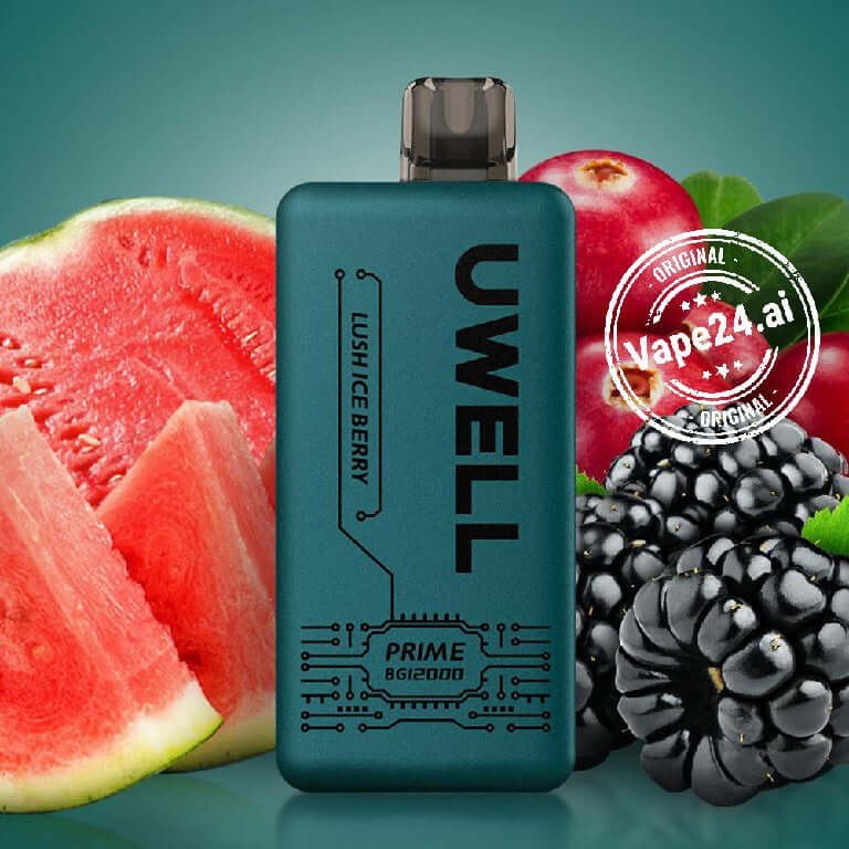 Buy UWELL Prime BG12000 Disposable Vape – 12000 Puffs in UAE Flavors: Lush Ice Berry