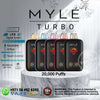MYLE Turbo 20000 Puffs 50MG Disposable Vape - Rechargeable all Flavors