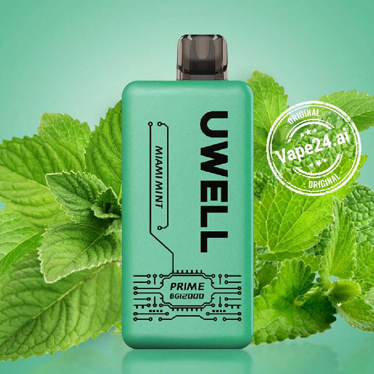 Buy UWELL Prime BG12000 Disposable Vape – 12000 Puffs in UAE Flavors: Miami Mint