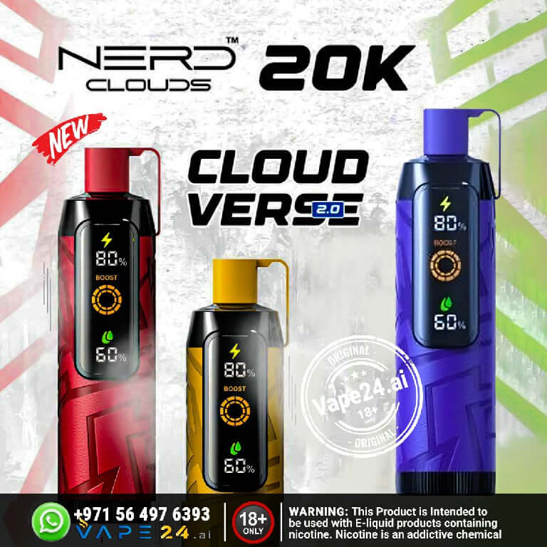 NERD Cloud 20000 Puffs 6mg Disposable Vape in Dubai UAE