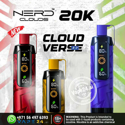 NERD Cloud 20000 Puffs 6mg Disposable Vape in Dubai UAE
