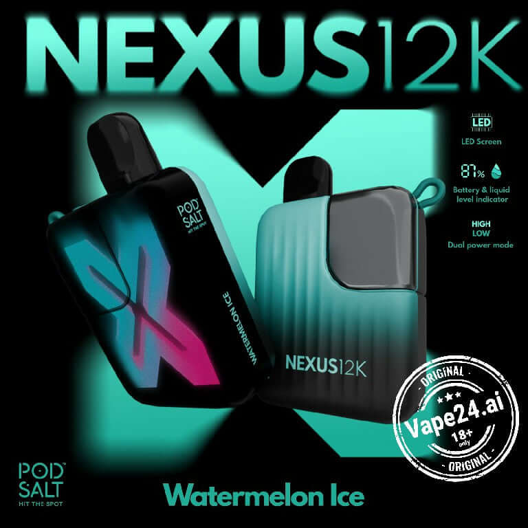 Buy Pod Salt Nexus 12000 Puffs Disposable Vape in Dubai UAE FLAVOR ::: Watermelon Ice