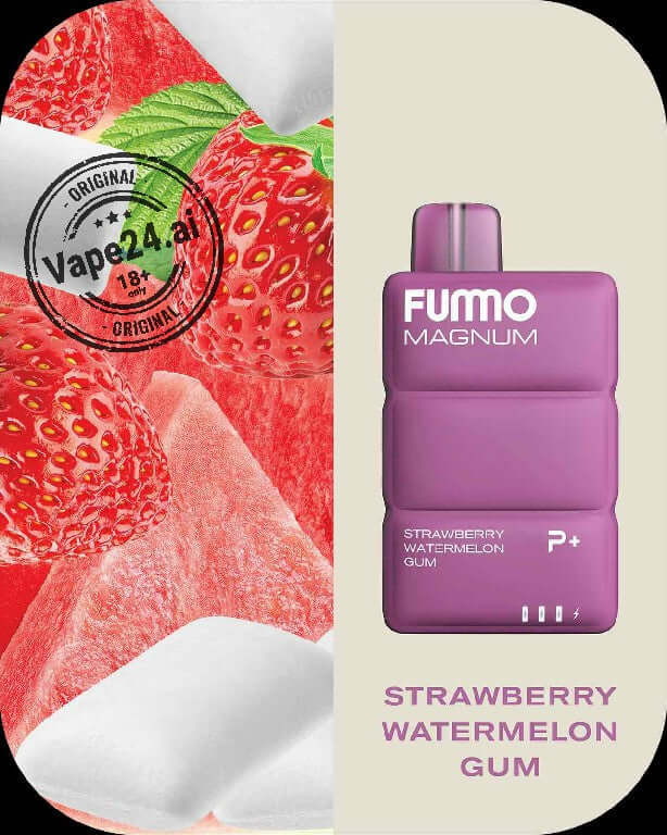 Buy Fummo Magnum 8000 Puffs Disposable Vape in Dubai Flavors: Strawberry Watermelon Gum
