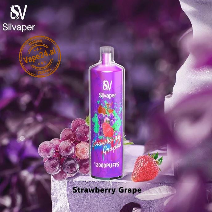 Silva Rock 12000 Vape Dubai - New 2024 DTL PuffsFlavors: Strawberry Grape