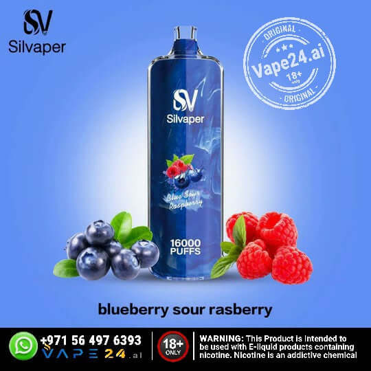 Silvaper Rocket 16000 Puffs Disposable Vape – DTL, 3mgFLAVOR ::: Blueberry Sour Raspberry