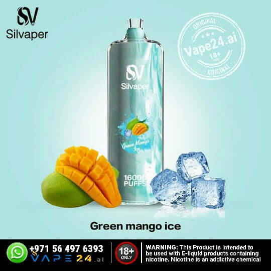 Silvaper Rocket 16000 Puffs Disposable Vape – DTL, 3mgFLAVOR ::: Green Mango Ice