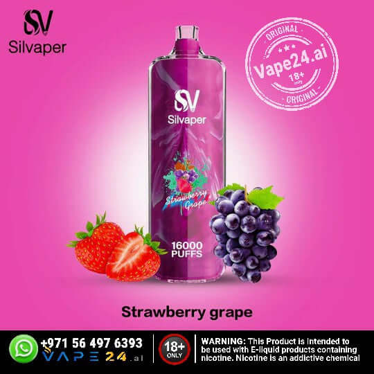 Silvaper Rocket 16000 Puffs Disposable Vape – DTL, 3mgFLAVOR ::: Strawberry Grape