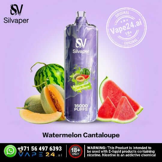 Silvaper Rocket 16000 Puffs Disposable Vape – DTL, 3mgFLAVOR ::: Watermelon Cantaloupe