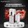 Flona vape device and packaging with strawberry flavor text on a dark background