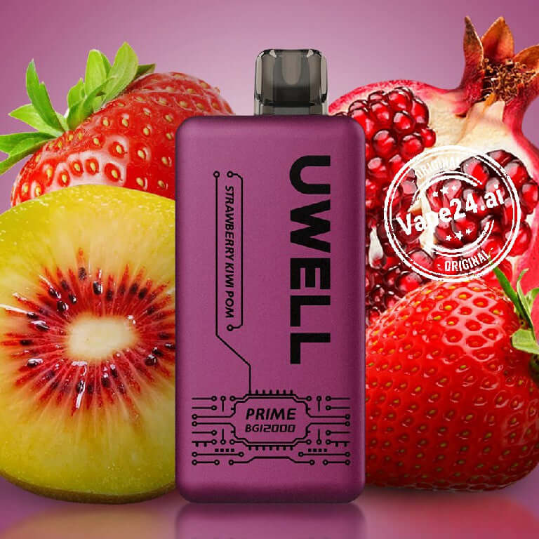 Buy UWELL Prime BG12000 Disposable Vape – 12000 Puffs in UAE Flavors: Strawberry Kiwi Pom