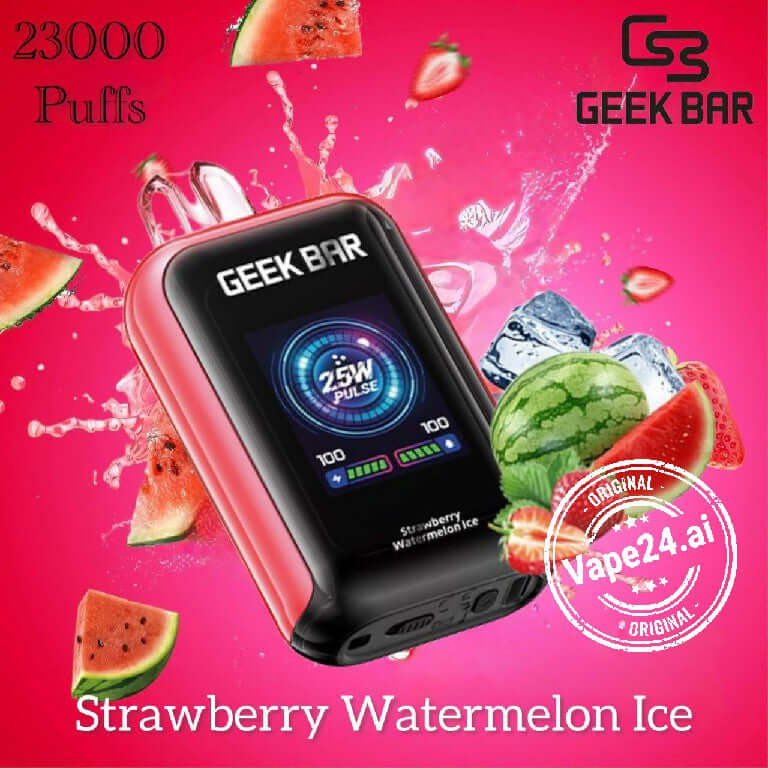 Buy GeekBar Watt 23000 Puffs Disposable Vape Dubai Flavors: Strawberry Watermelon Ice
