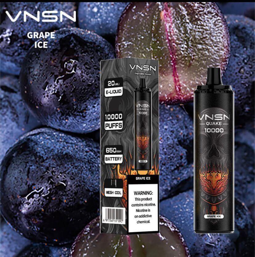 Exclusive VNSN Quake 10000 Puffs Deal in DubaiFlavors-: GRAPE ICE