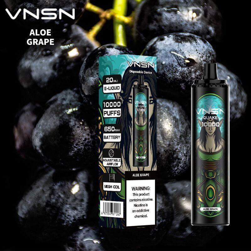 Exclusive VNSN Quake 10000 Puffs Deal in DubaiFlavors-: Alo Grape