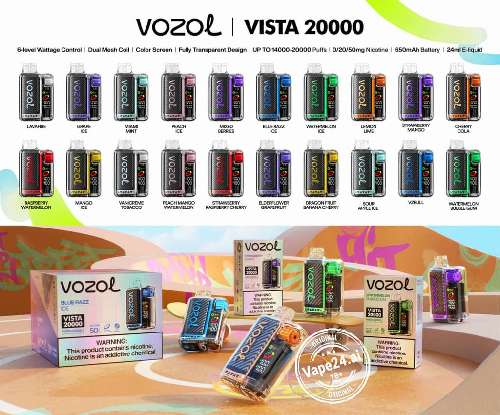 Vozol Vista 20000 Puffs Vape – Dubai, UAEFlavors ::: Blue Razz Ice