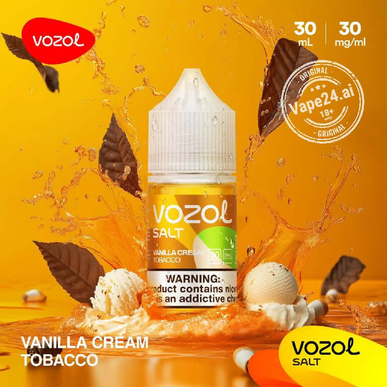 Buy Vozol Saltnic 30MG & 50MG E-liquid in Dubai - Best Price Flavors ::: Vanilla Cream Tobacco