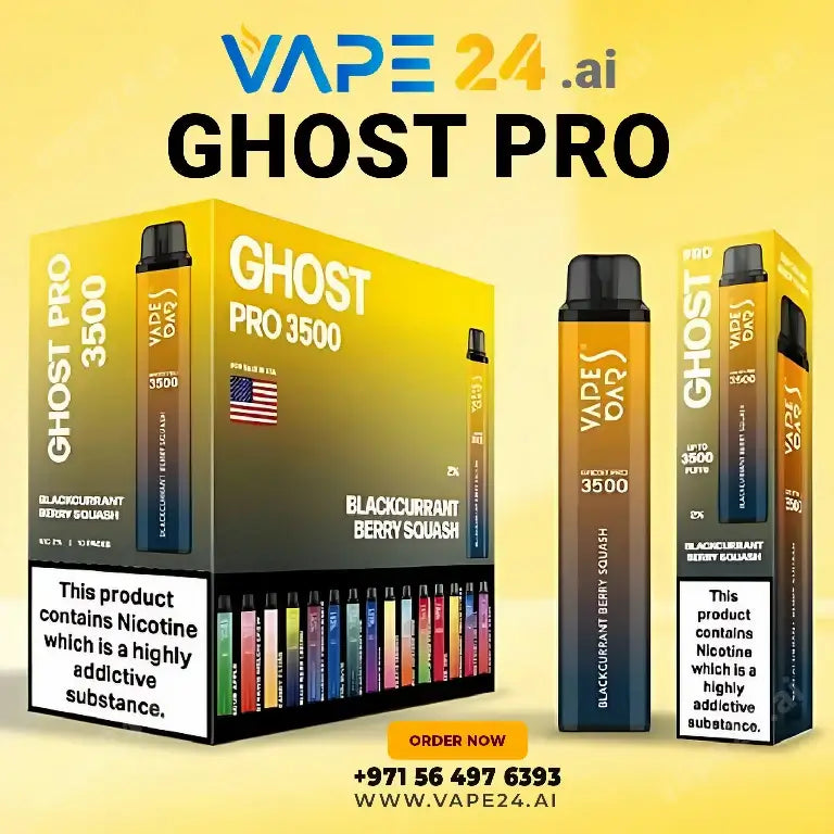 Vape Bar Ghost Pro 3500 Puffs Blackcurrant Berry Squash - Buy Disposable Vapes Online in UAE with Fast Delivery