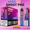 Vape Bar Ghost Pro 3500 Puffs Blueberry Pomegranate flavor e-cigarette packaging, available for online purchase with delivery in UAE.