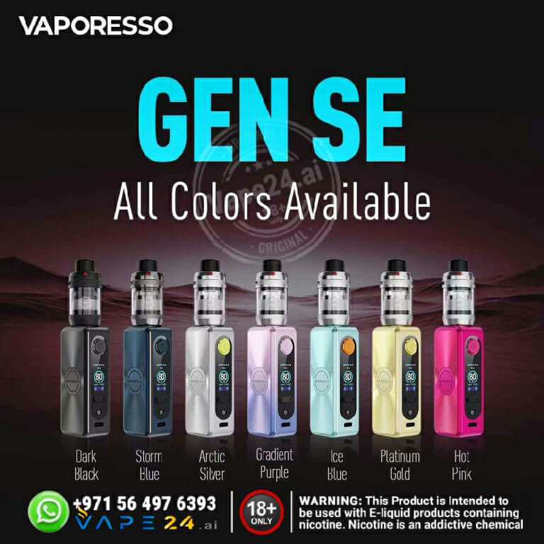 VAPORESSO Gen SE 80W Pod Mod Kit in DubaiDevice Model ::: Arctic Silver