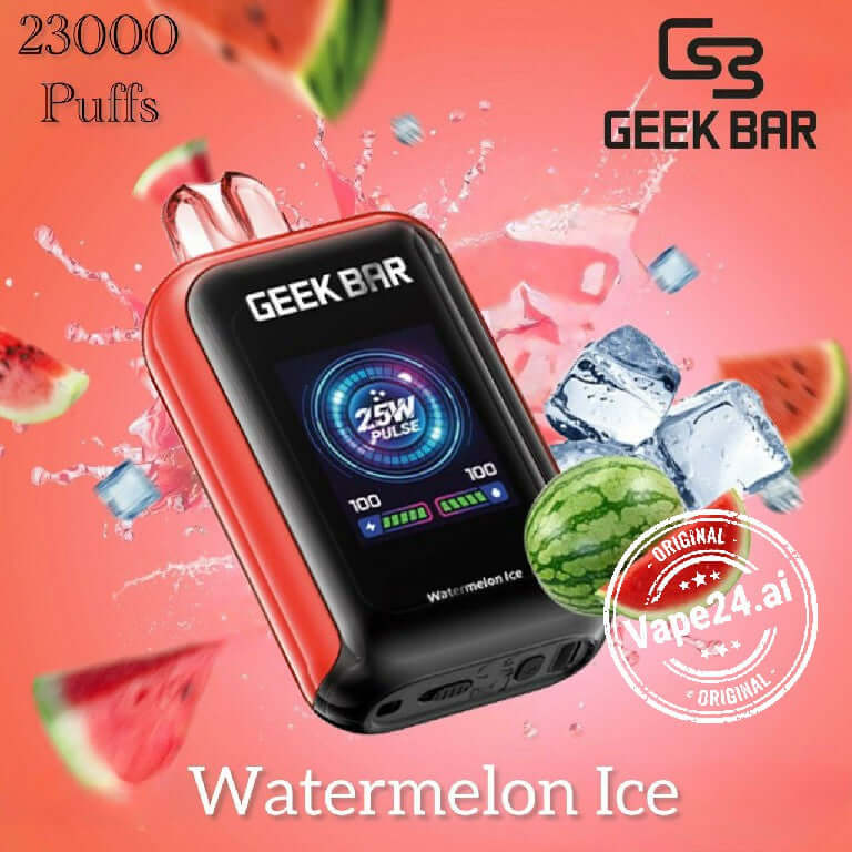 Buy GeekBar Watt 23000 Puffs Disposable Vape Dubai Flavors: Watermelon Ice