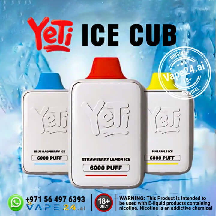Yeti Ice Cube 6000 Puffs Disposable Vape - Buy in UAEFLAVOR ::: Apricot Watermelon Ice
