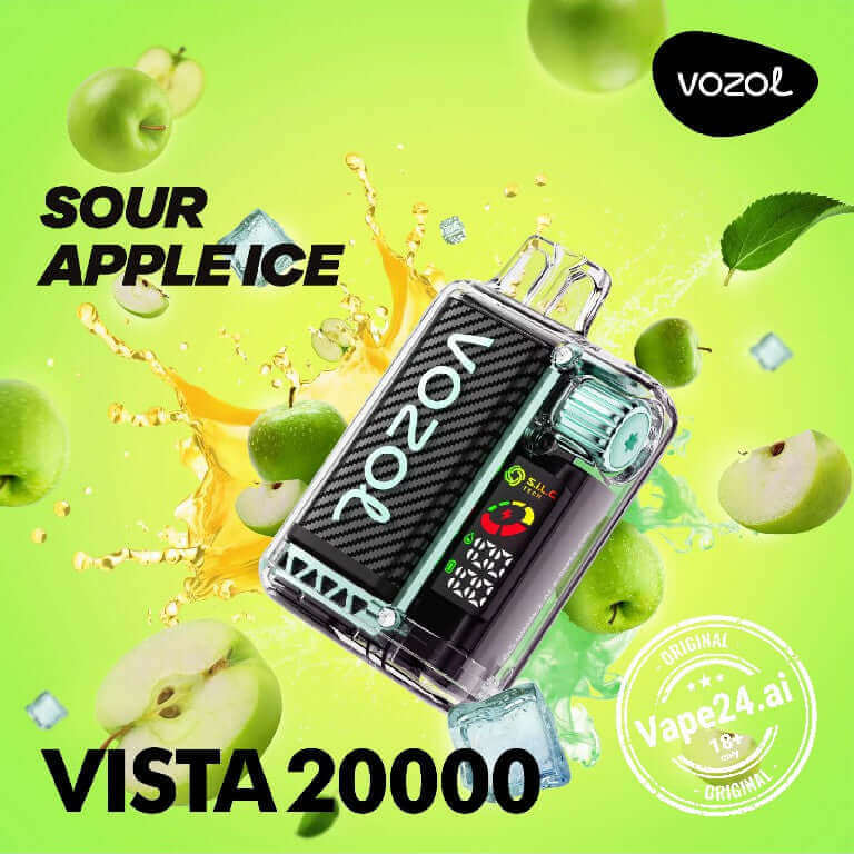 Vozol Vista 20000 Puffs Vape – Dubai, UAEFlavors ::: SOUR APPLE ICE