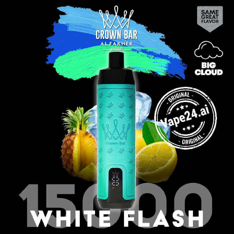 Al Fakher Crown Bar 15000 Disposable Vape in DubaiFLAVOR-: White Flash
