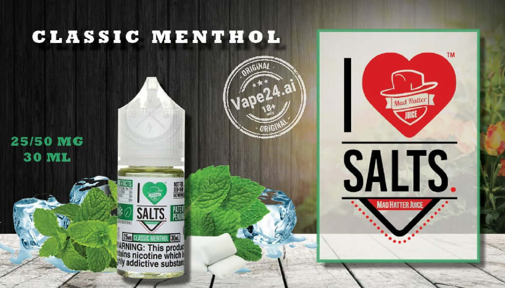 I Love Salt Vape E-Liquid 25MG & 50MG - All Flavors in Dubai Flavors ::: Classic Menthol