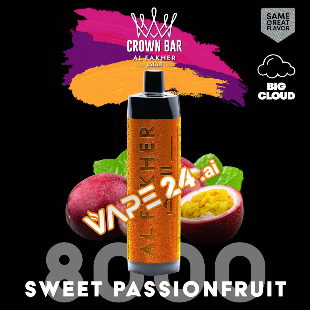 Al Fakher 8000 Puffs Disposable Vape - Buy in DubaiFlavors-: Sweet Passionfruit