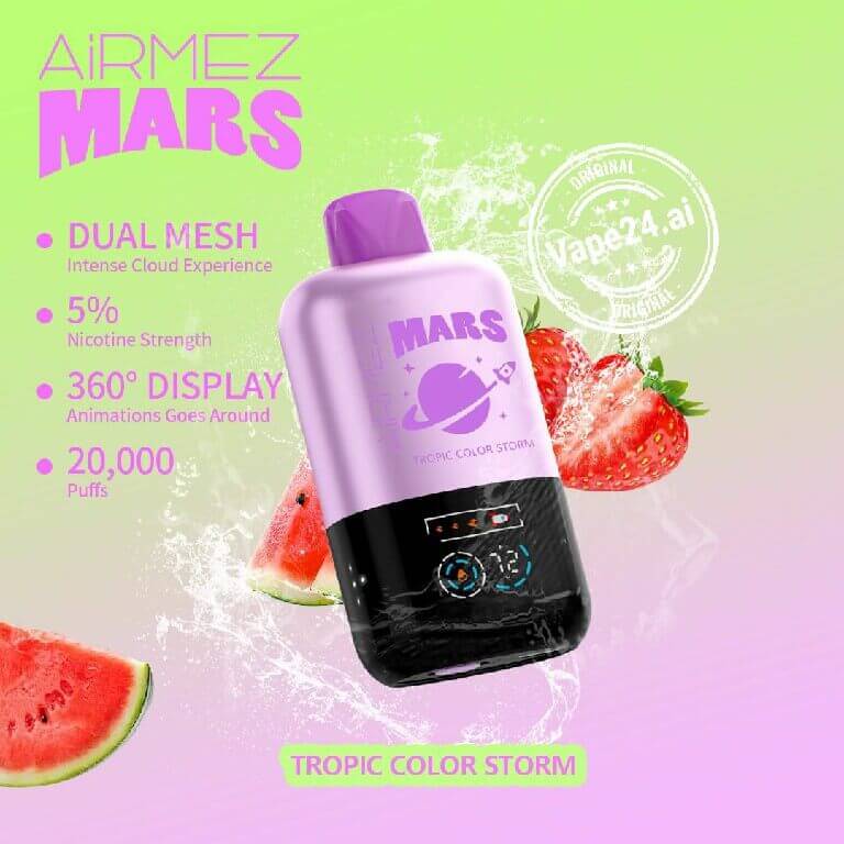 Airmez Mars 20000 Puffs Vape in Dubai | 10% Off Box OrderFLAVOR-: Tropic Color Storm