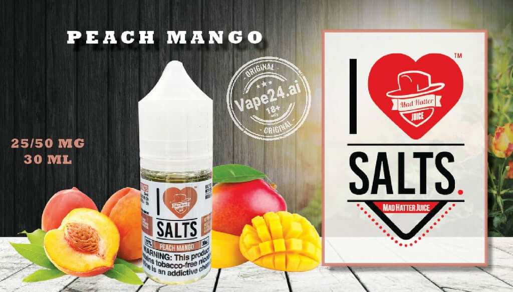 I Love Salt Vape E-Liquid 25MG & 50MG - All Flavors in Dubai Flavors ::: peach mango
