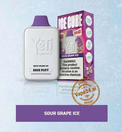 Yeti Ice Cube 6000 Puffs Disposable Vape - Buy in UAEFLAVOR ::: Sour Grape Ice