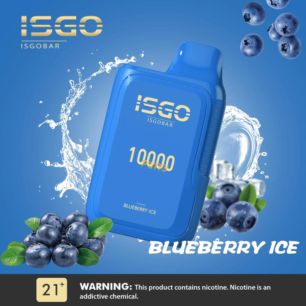 ISGO Bar 10000 Puffs Disposables Vape 5%Flavors-: Blue Razz