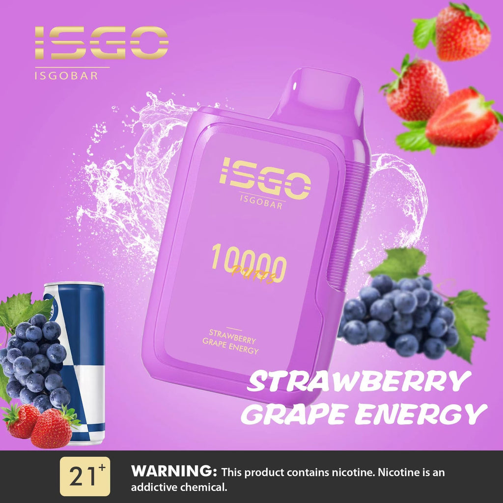 ISGO Bar 10000 Puffs Disposables Vape 5%Flavors-: Blue Razz
