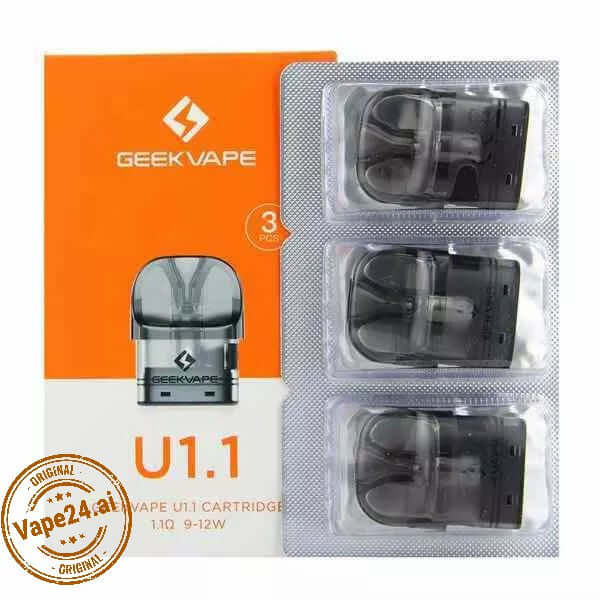 GeekVape U1.1 Replacement Pods, 3-pack, designed for optimal flavor and convenience in vaping.