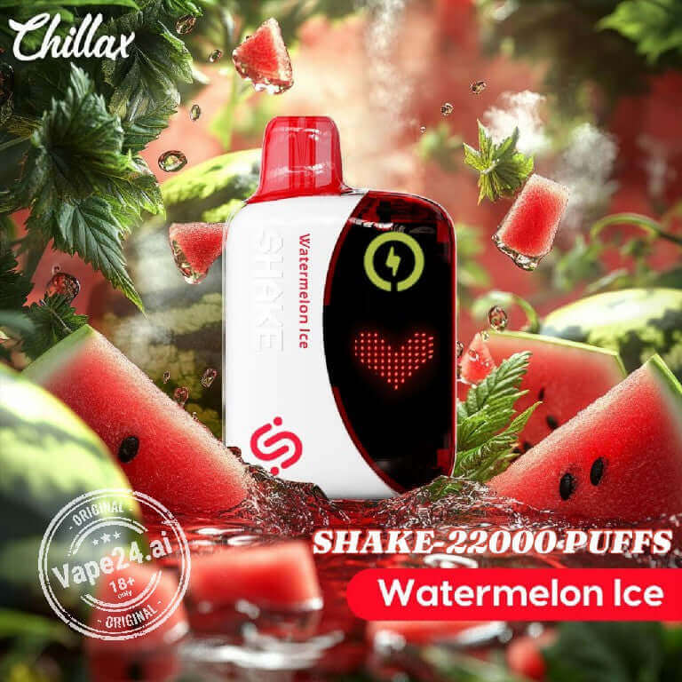 Chillax Shake 25000 Puffs Disposable Vape-Best Price in DubaiFLAVOR ::: Watermelon Ice