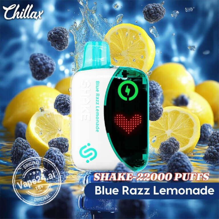 Chillax Shake 25000 Puffs Disposable Vape-Best Price in DubaiFLAVOR ::: Blue Razz Lemonade